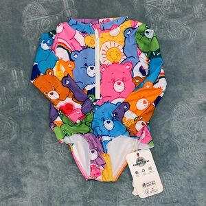 NWT Patpat Colorful Care Bears One-Piece Swimsuit SIZE 3-6 months